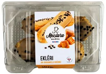 EKLĒRI AR KARAMEĻU KRĒMU MEISTARA MARKA 2X60G
