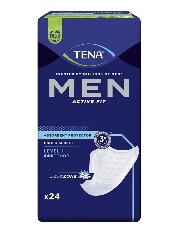 Tena Men Level 1 ieliktņi vīriešiem, 24 gb.