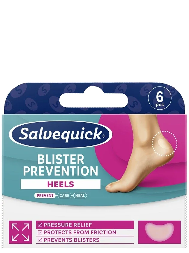 Salvequick Blister Prevention tulznu profilakses plāksteri papēžiem, 6 gb.
