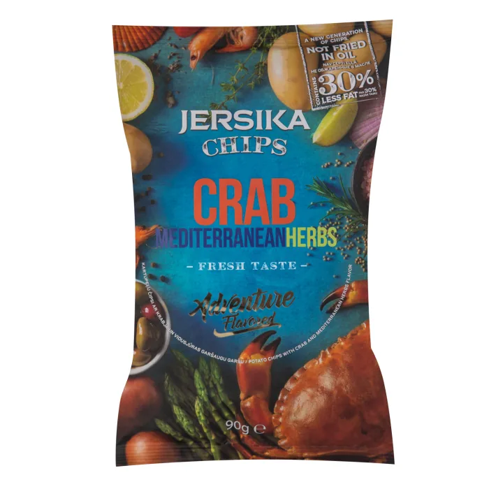 ČIPSI JERSIKA'S AR KRABI UN VIDUSJŪRAS GARŠVIELĀM 90G