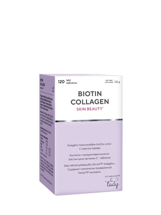 Vitabalans biotin collagen skin beauty tabletes, 120 gb.