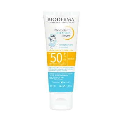 Bioderma Photoderm Pediatrics Mineral SPF50+ saules aizsargkrēms no 0+mēn. 50 g