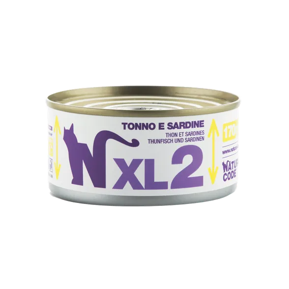 Natural Code XL2 Tuncis un sardīnes mitrā barība, 170 g