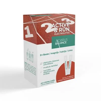 Acorus Balance Active & Run electrolytes elektrolītu līdzsvaram, paciņas N14