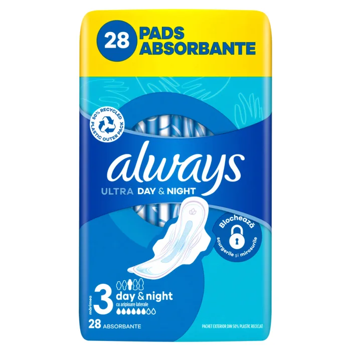 HIGIĒNAS PAKETES ALWAYS ULTRA NIGHT QUATTRO PACK 28 GAB.