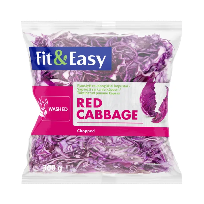 SARKANAIS KĀPOSTS FIT&EASY SAGRIEZTS 300G