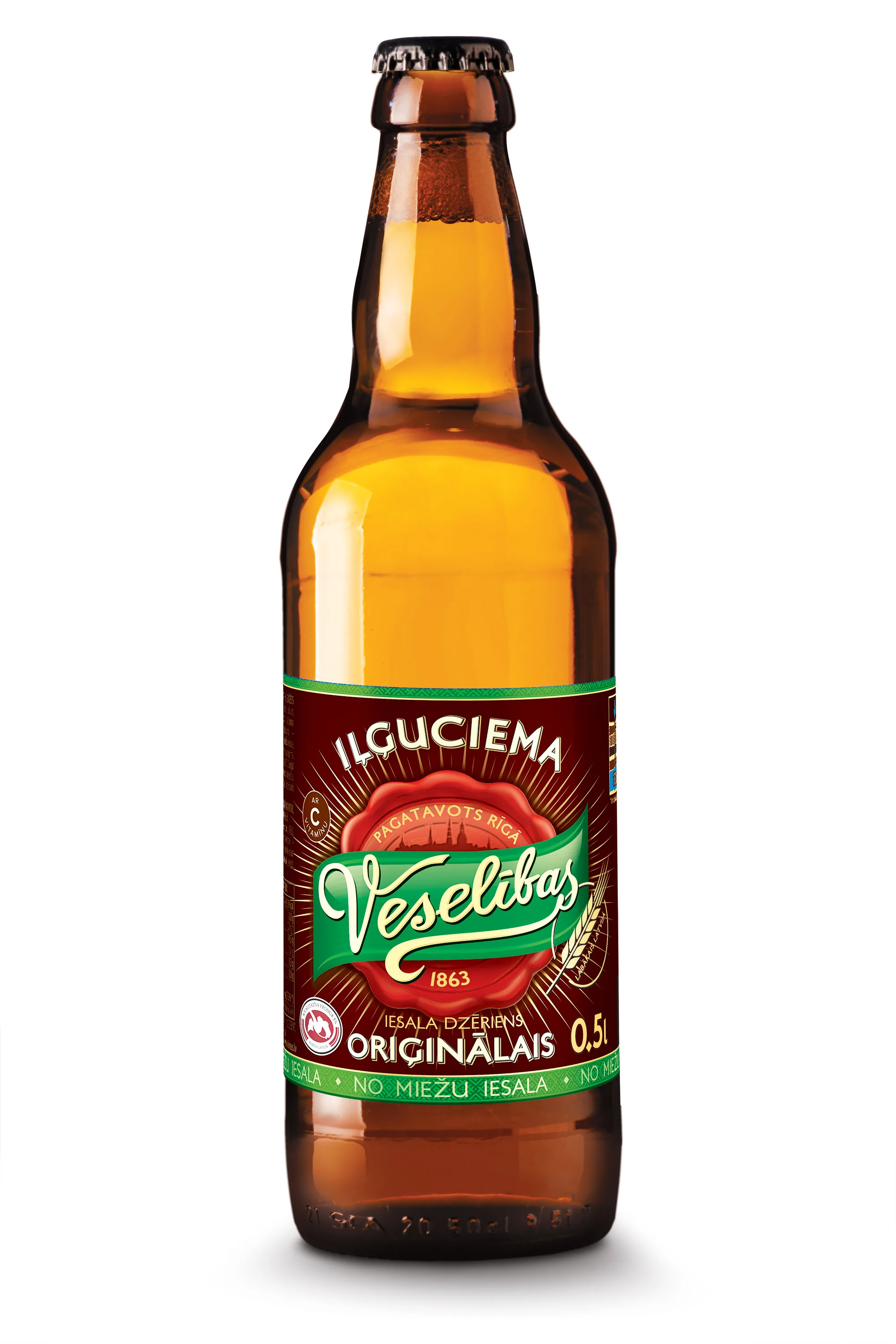 IESALA DZĒRIENS VESELĪBAS ORIĢINĀLAIS IĻĢUCIEMA 0,5 L STIKLS (DEP)
