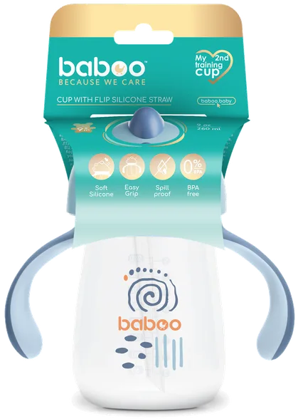 Baboo Blue Haze (260 ml) 9+ mēn., krūzīte ar salmiņu, 1 gab.