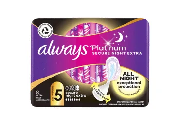 HIGIĒNISKĀS PAKETES ALWAYS PLATINUM NIGHT 8GAB.