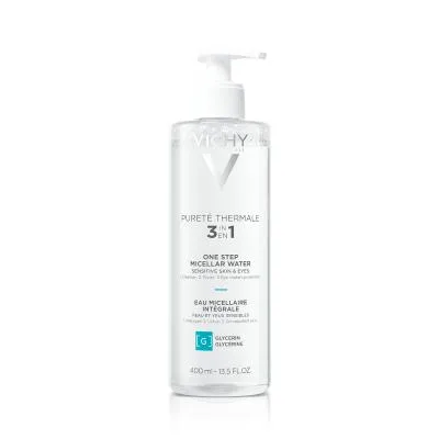 Vichy Pureté Thermale 3-в-1 мицеллярная вода для чувствительной кожи, 400 мл