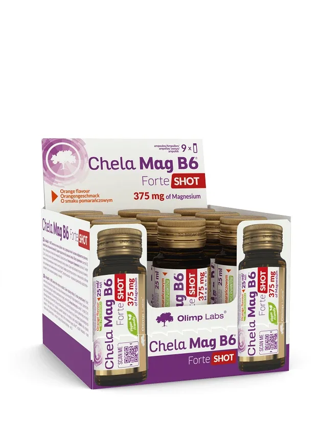 Olimp Labs Chela Mag B6 Forte ķiršu, 9 pudeles