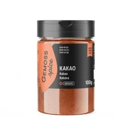 KAKAO PULVERIS ALKALIZĒTS (AR SAMAZ. TAUKU SATURU 10-12%) 100G GEMOSS SPICE