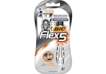 VIENREIZĒJIE SKUVEKĻI BIC FLEX 5 VĪRIEŠIEM 3GAB.