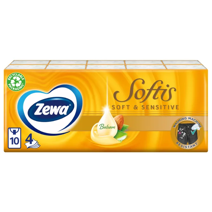 KABATLAKATIŅI ZEWA SOFT&SENSITIVE 10X9GAB