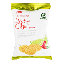 MINI KUKURŪZAS ČIPSI RIMI AR LAIMA UN ČILLI GARŠU 60G