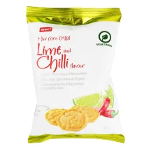 MINI KUKURŪZAS ČIPSI RIMI AR LAIMA UN ČILLI GARŠU 60G