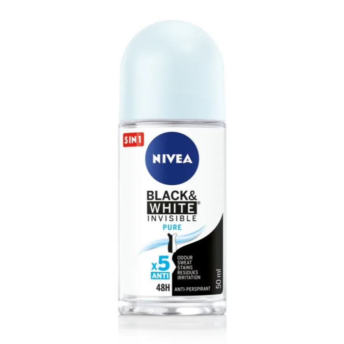 DEZODORANTS NIVEA BALCK&WHITE PURE RULLVEIDA SIEVIETĒM