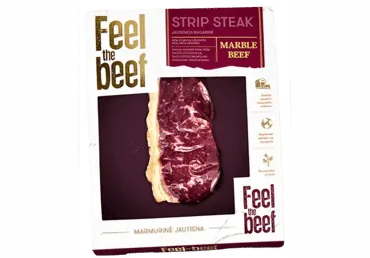 LIELLOPA STEIKS FEEL THE BEEF STRIP MARBLE 220G