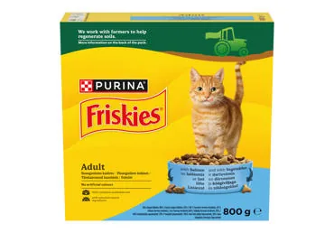SAUSĀ KAĶU BARĪBA LASI, DĀRZEŅIEM FRISKIES 800G
