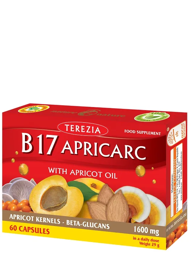 Terezia B17 Apricarc ar aprikožu eļļu, 60 kapsulas