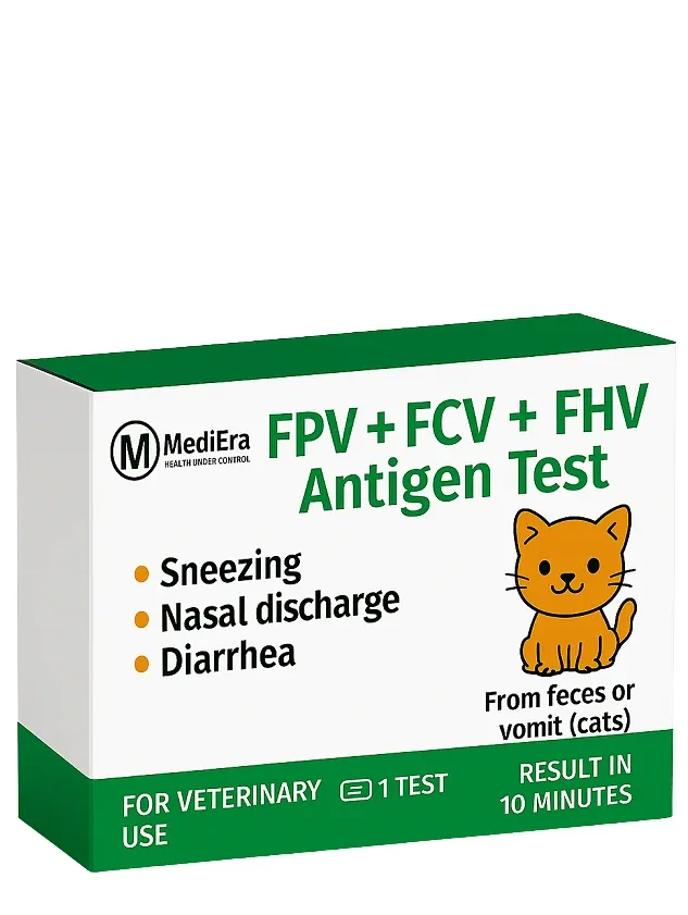Mediera FPV + FCV + FHV antigēnu kombinētais eksprestests (fēces/sekrēti)