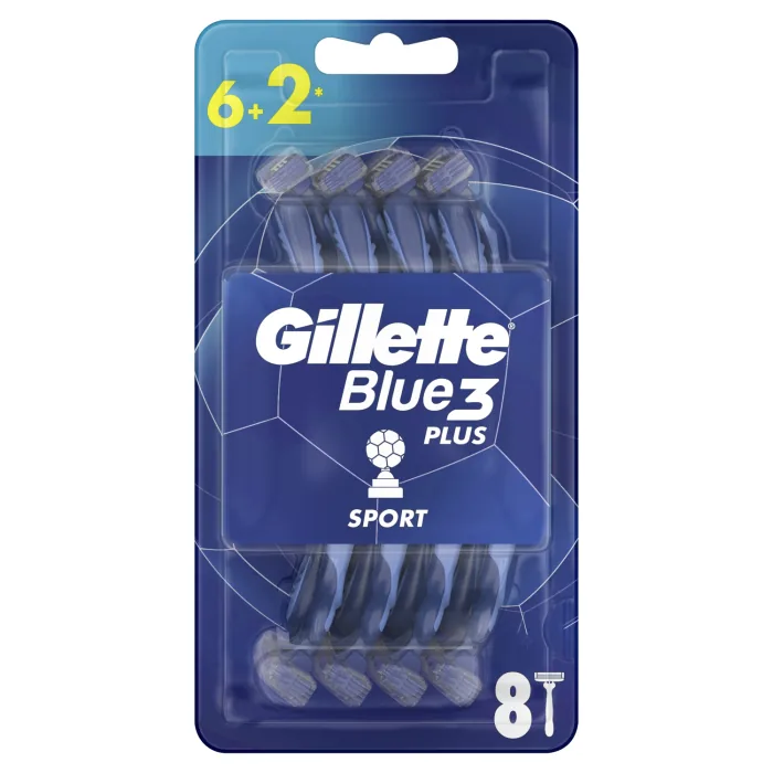VIENREIZLIETOJAMIE SKUVEKĻI VĪRIEŠIEM GILLETTE BLUE3 UCL 6+2 GAB.