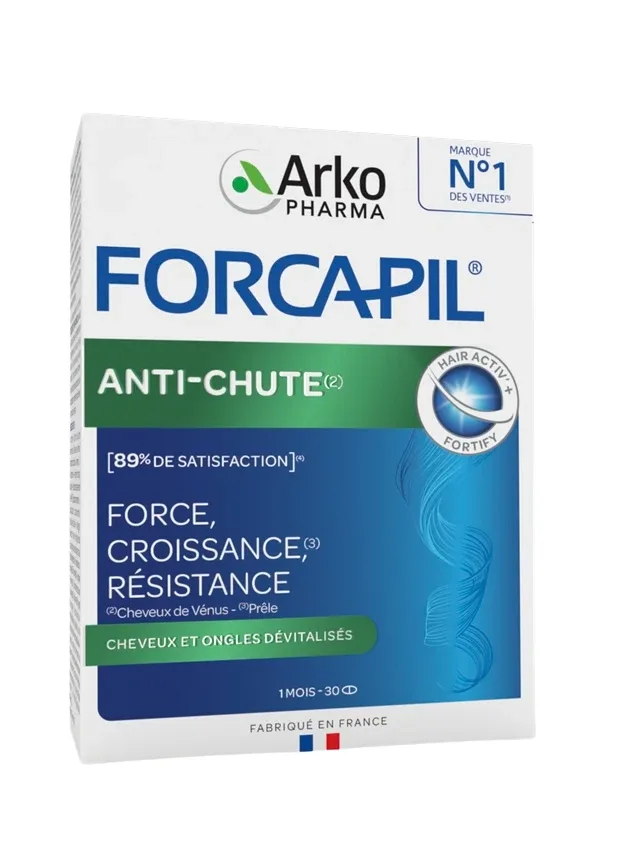 Forcapil Anti-Chute tabletes pret matu izkrišanu, 30 tabletes