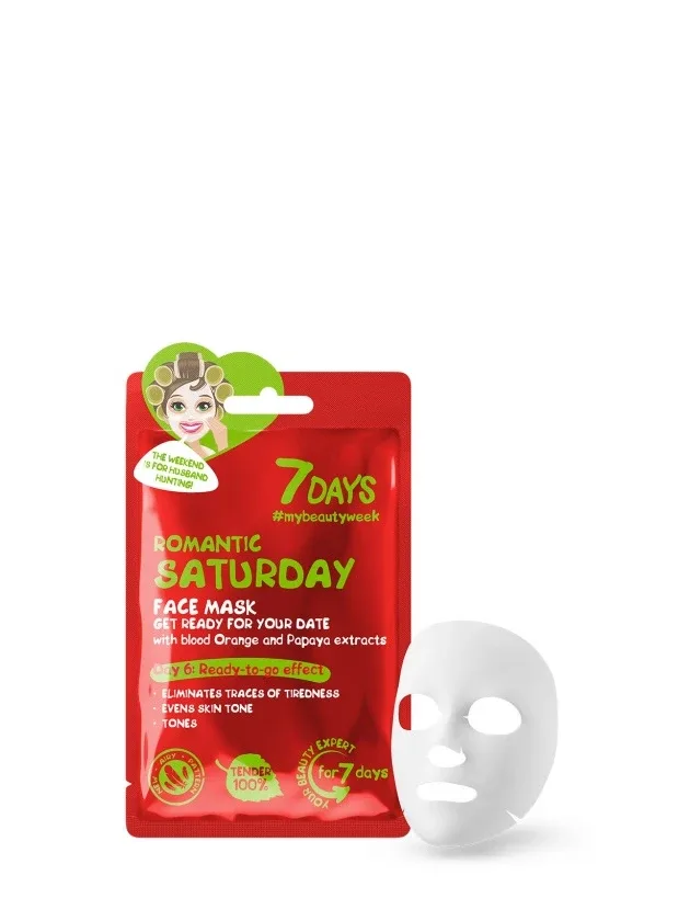 7DAYS romantiskā sestdiena sejas maska, 28 g