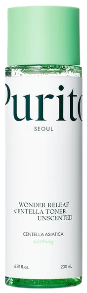 Purito Wonder Releaf Centella unscented toniks, 200 ml