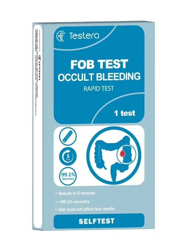 Testera Tests Fob slēpto asiņu noteikšana fēcēs, 1 gb.