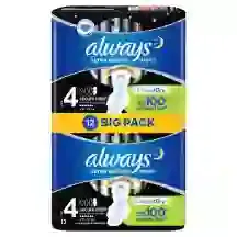 HIGIĒNISKĀS PAKETES ALWAYS ULTRA DUO EXTRA NIGHT PROTECTION 12 GAB.