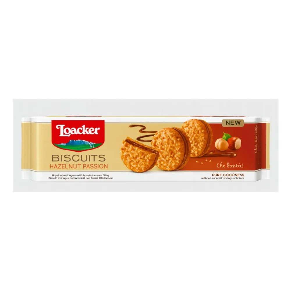 LOACKER BISCUITS HAZELNUT PASSION 80GX12