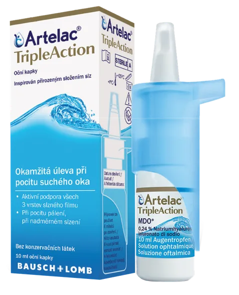 Artelac Triple Action acu pilieni, 10 ml