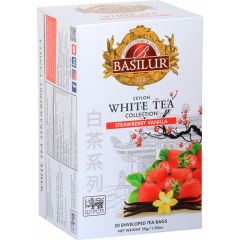 TĒJA BALTĀ BASILUR STRAWBERRY VANILLA 1.5GX20, 30G