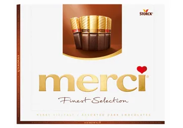 KONFEKŠU KĀRBA MERCI MELNĀS ŠOKOLĀDES 250G