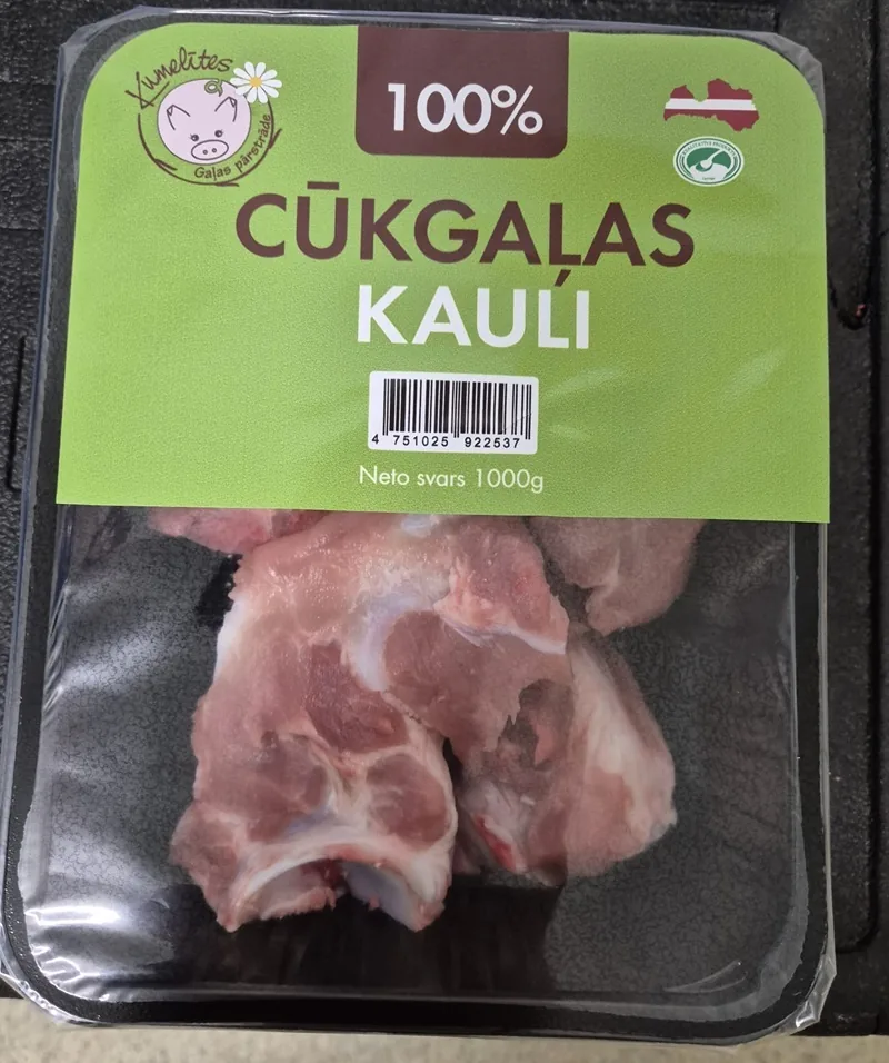 CŪKGAĻAS KAULI KUMELĪTES, ATDZESĒTI, 1KG