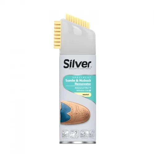 ZAMŠĀDAS, NABUKA ATJAUNOJOŠS LĪDZEKLIS SILVER SUEDE&NUBUCK, BEZKRĀSAINS, 250ML