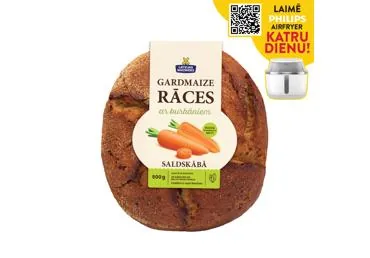 GARDMAIZE RĀCES AR BURKĀNIEM LATVIJAS MAIZNIEKS 500G
