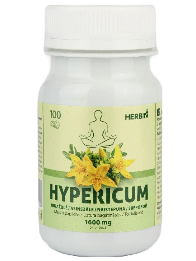 Hypericum (asinszāle), 100 tabletes