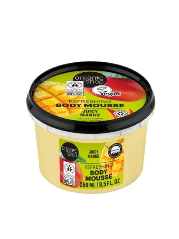 Organic Shop Juicy Mango atsvaidzinošs ķermeņa muss, 250 ml