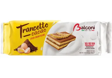 BISKVĪTKŪKA BALCONI AR KAKAO PILDĪJUMU 280G