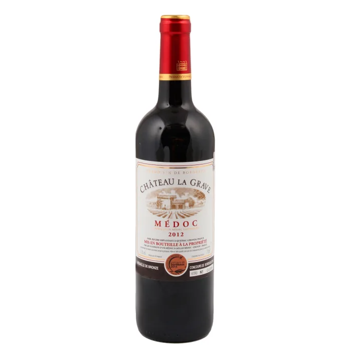 Красное вино Chateau La Grave Cabernet Sauvignon, Merlot, Cabernet Franc сухое 14%, 0,75 л