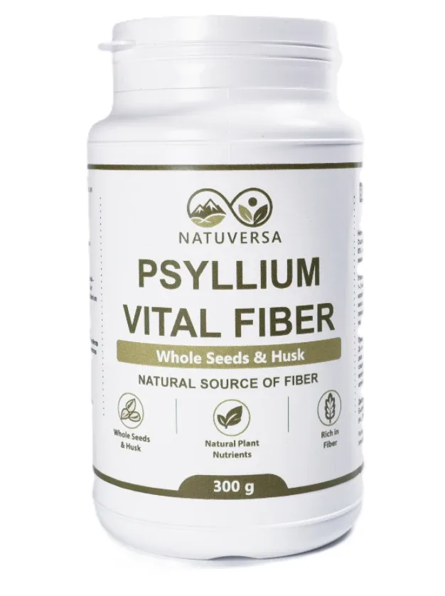 Шелуха семян подорожника Psyllium Vital Fiber Natuversa, 300 г