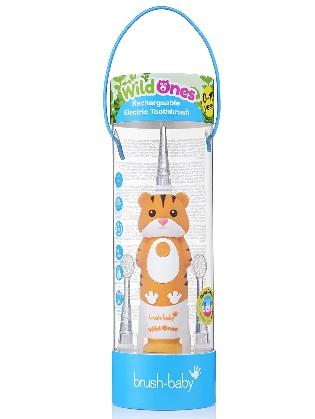 Brush-Baby Wildones elektriskā zobu birste tīģeris, 1 gb.