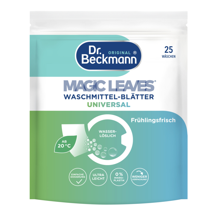 VEĻAS MAZGĀŠANAS PLĀKSNES DR. BECKMANN MAGIC LEAVES UNIVERSAL 25 GAB.