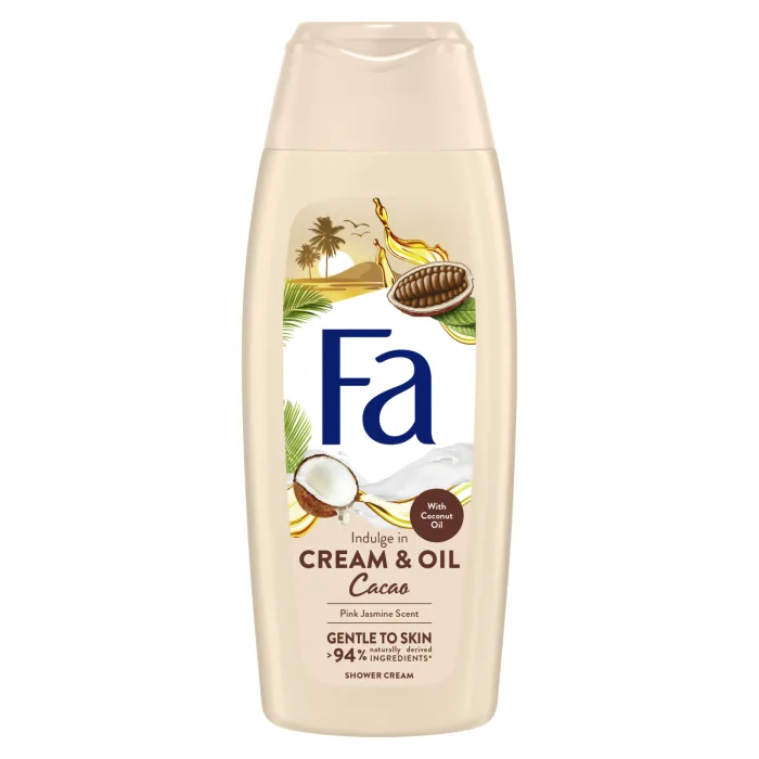 DUŠAS ŽELEJA FA CREAM & OIL CACAO 400ML