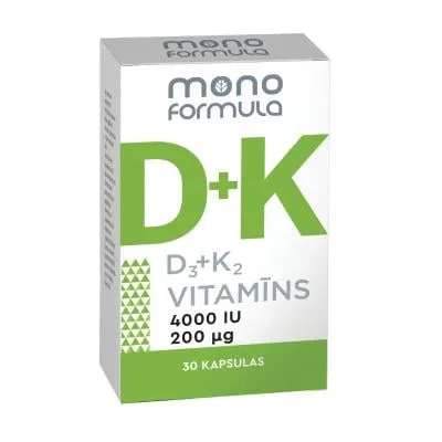 Mono Formula D3+K2 vitamīns kapsulas N30