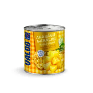 ANANĀSU GABALIŅI VIEGLĀ SĪRUPĀ VALDO 850ML/840G/430G