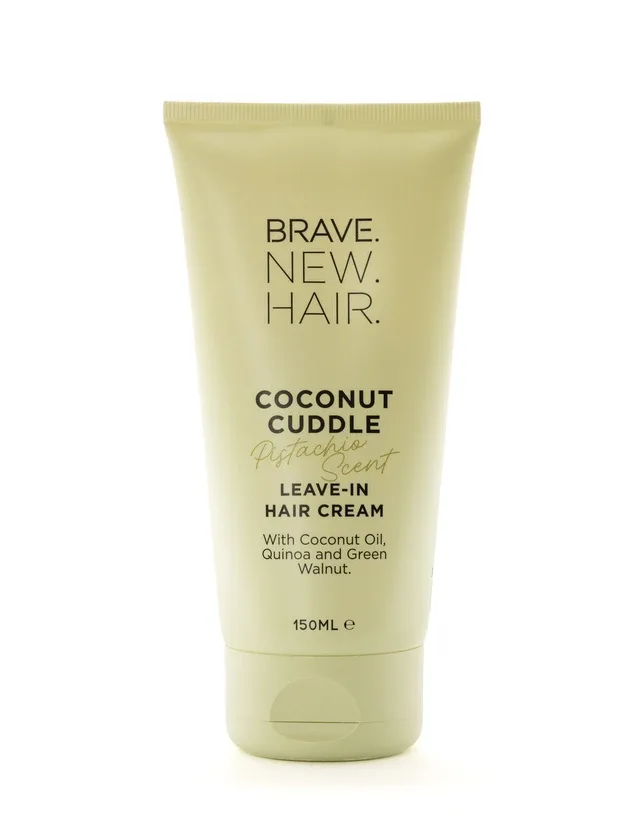 Brave.New.Hair. Coconut Cuddle Pistachio mitrinošs matu krēms, 150 ml