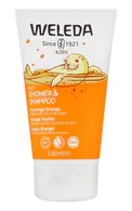 Weleda kids 2IN1 happy orange šampūns un līdzeklis ķermeņa mazgāšanai, 150 ml